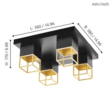 Eglo 97731 - LED Prisadený luster MONTEBALDO 4xGU10/5W/230V