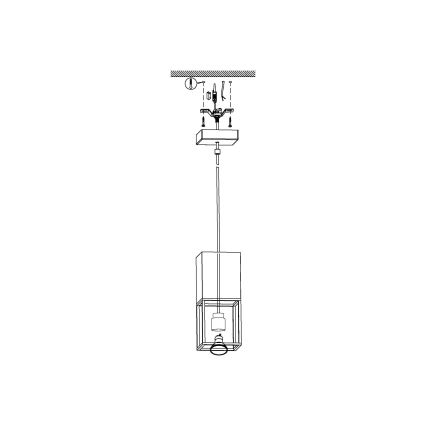 Eglo - LED Luster na lanku 1xGU10/5W/230V