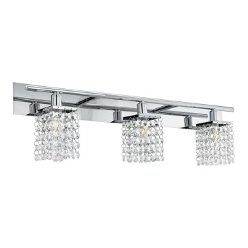Eglo 97748 - LED Krištáľové kúpeľňové nástenné svietidlo AREQUITO 3xG9/3W/230V IP44