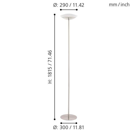 Eglo 97814 - LED RGB Stmievateľná stojacia lampa FRATTINA-C 1xLED/18W/230V