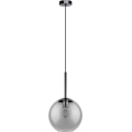 Eglo 97847 - Závesný luster na lankách TINDARI 1xE27/28W/230V čierna/dymová