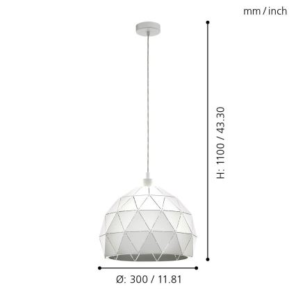 Eglo - Luster na lanku 1xE27/60W/230V