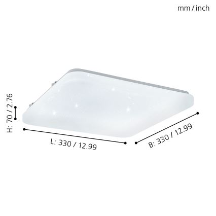 Eglo - LED Stropné svietidlo LED/17,3W/230V