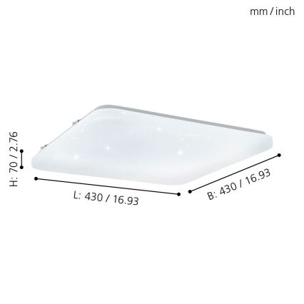 Eglo - LED Stropné svietidlo LED/33,5W/230V