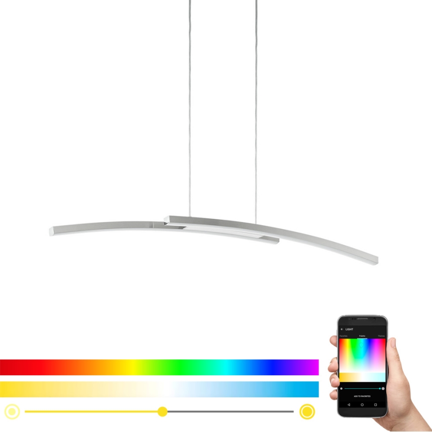 Eglo - LED RGB Stmievateľný luster na lanku FRAIOLI-C 2xLED/17W/230V