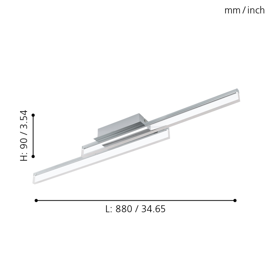Eglo - LED Kúpeľňové stropné svietidlo 2xLED/11W/230V IP44