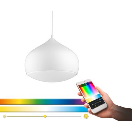 Eglo - LED RGBW Stmievateľný luster na lanku COMBA-C LED/18W/230V Bluetooth