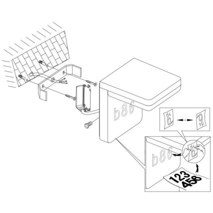 Eglo - LED Domové číslo LED/11W/230V IP44