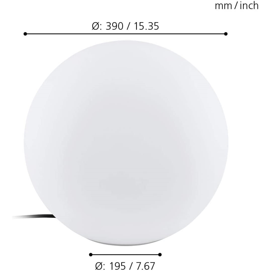 Eglo 98106 - LED RGBW Vonkajšia lampa MONTEROLO-C 1xLED/9W/230V IP65 ø390
