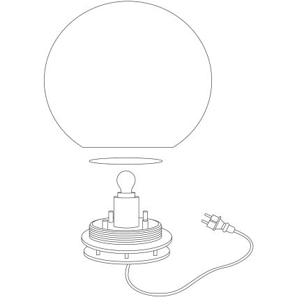 Eglo 98106 - LED RGBW Vonkajšia lampa MONTEROLO-C 1xLED/9W/230V IP65 ø390