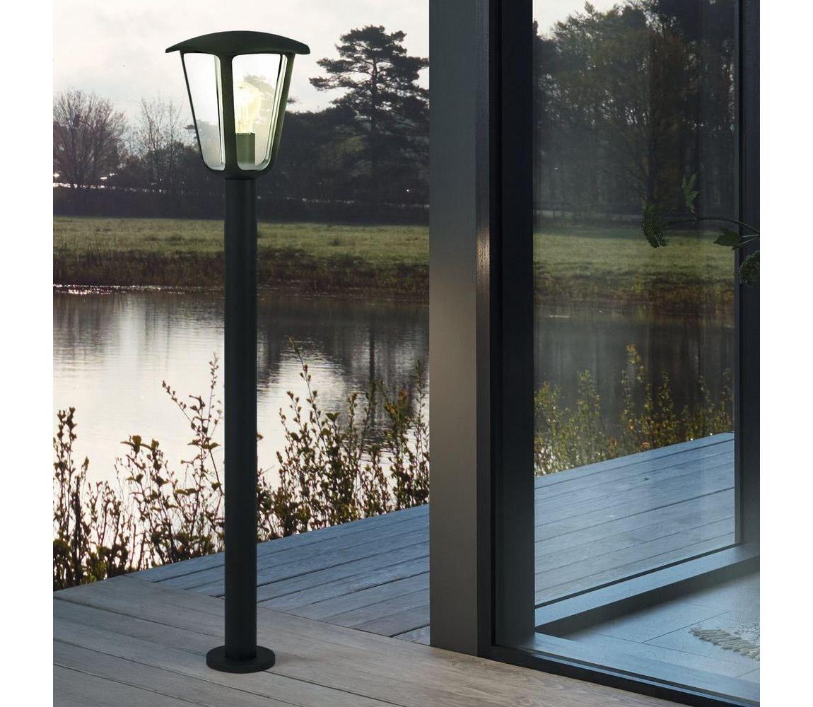 Eglo 98123 - Vonkajšia lampa MONREALE 1xE27/60W/230V IP44 výška 995 čierna 98123