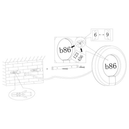Eglo - LED Domové číslo LED/15W/230V IP44