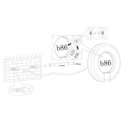 Eglo - LED Domové číslo LED/15W/230V IP44