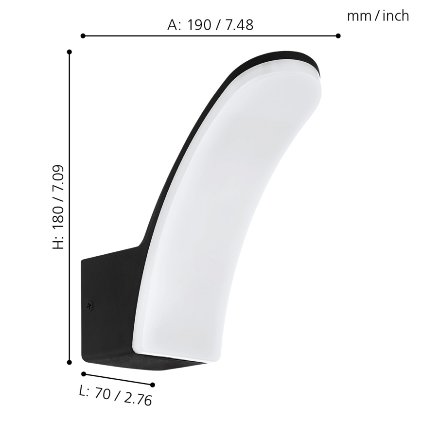Eglo - LED Vonkajšie nástenné svietidlo LED/11W/230V IP44