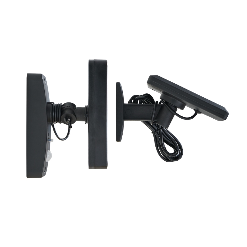 Solárny senzorový reflektor sa skladá z dvoch častí: svietidla a solárneho panelu. Svietidlo s detektorom pohybu je pripevnené na stenu. Solárny panel je pripojený káblom.