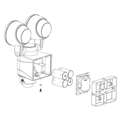 Eglo - LED Vonkajšie svietidlo so senzorom 2xLED/4W/4xLR1IP44