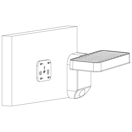 Eglo - LED Solarne nástěnné svítidlo se senzorem LED/4,5W/3,7V 2200 mAh IP44
