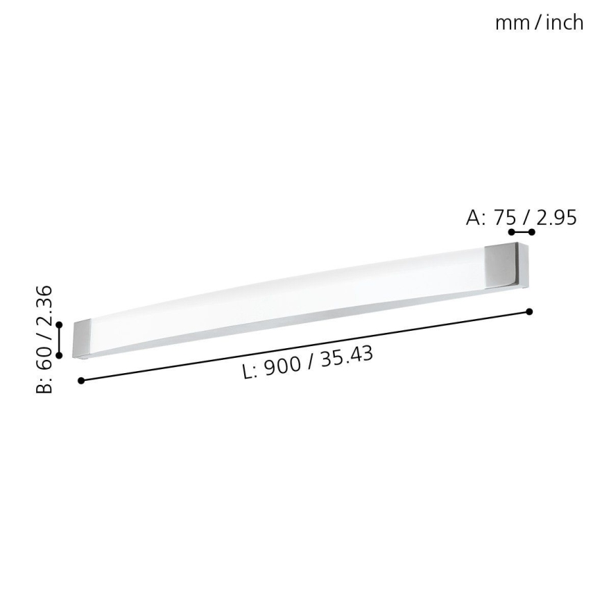 Eglo - LED Kúpeľňové nástenné svietidlo LED/24W/230V IP44