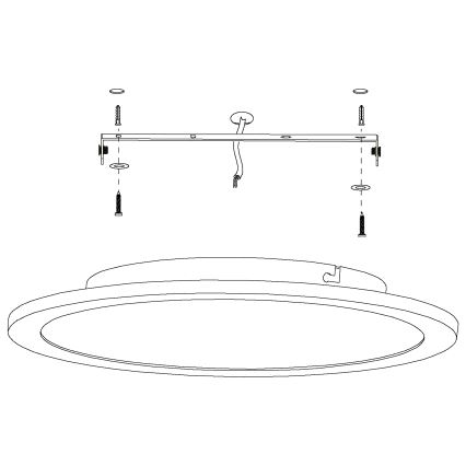 Eglo - LED Stmievateľné stropné svietidlo LED/19,5W/230V + diaľkové ovládanie