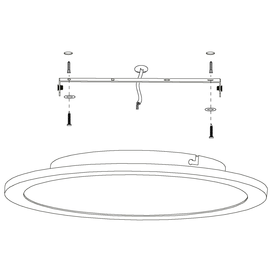 Eglo - LED Stmievateľné stropné svietidlo LED/19,5W/230V + diaľkové ovládanie