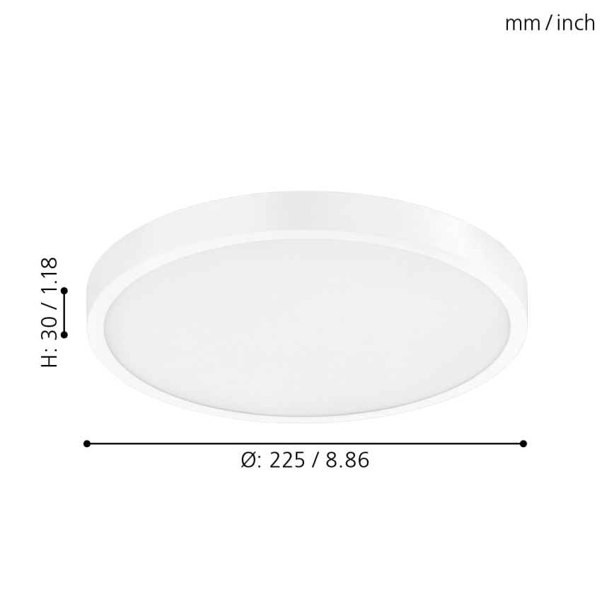 Eglo - LED Stmievateľné stropné svietidlo LED/14W/230V + diaľkové ovládanie