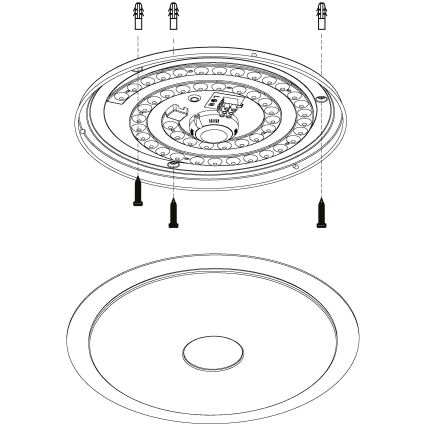 Eglo - LED Stmievateľné stropné svietidlo LED/24W/230V + diaľkové ovládanie