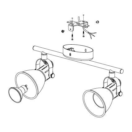 Eglo - LED Bodové svietidlo 2xGU10/3,3W/230V