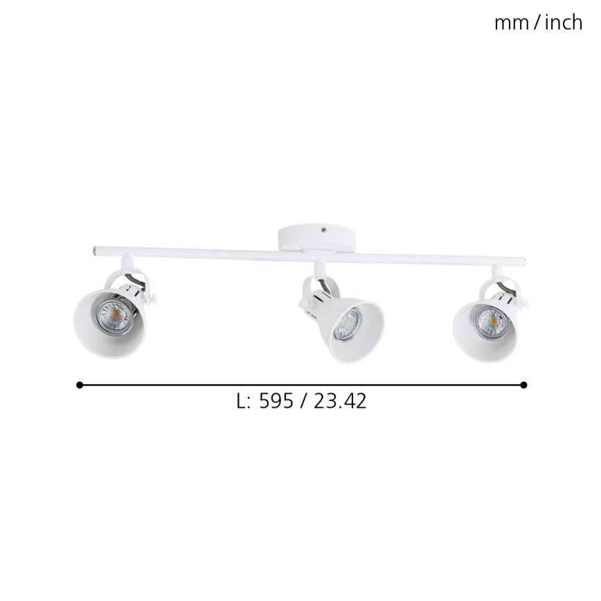 Eglo - LED Bodové svietidlo 3xGU10/3,3W/230V