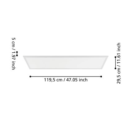 Eglo - LED Prisadený panel so senzorom LED/33W/230V