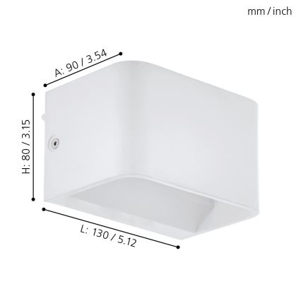 Eglo - LED Nástenné svietidlo LED/6W/230V