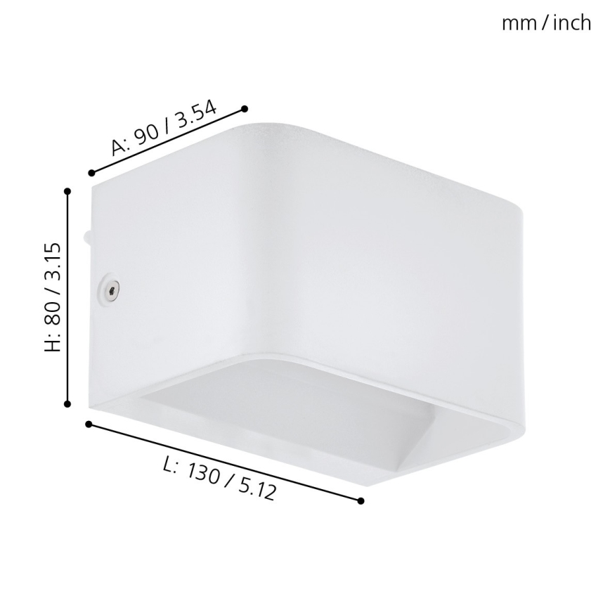 Eglo - LED Nástenné svietidlo LED/6W/230V 3000K biela