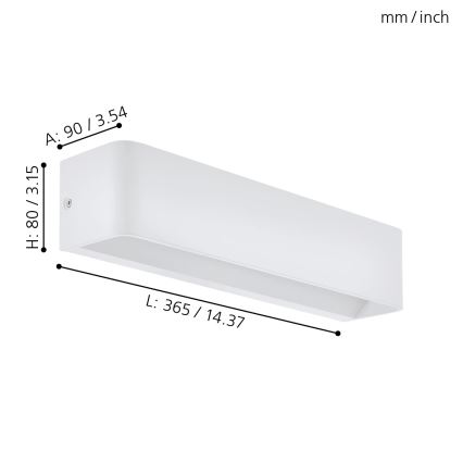 Eglo - LED Nástenné svietidlo LED/12W/230V