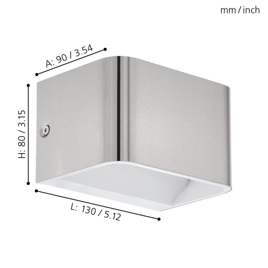 Eglo - LED Nástenné svietidlo LED/6W/230V 3000K matný chróm