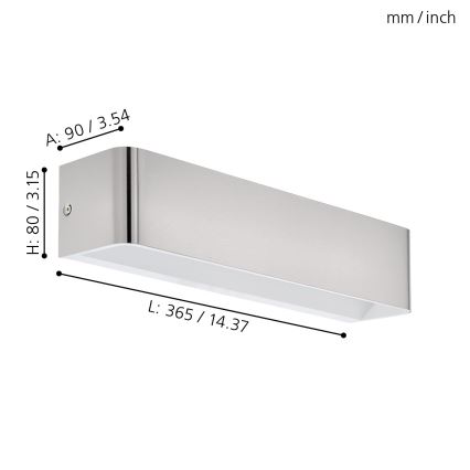 Eglo - LED Nástenné svietidlo LED/12W/230V