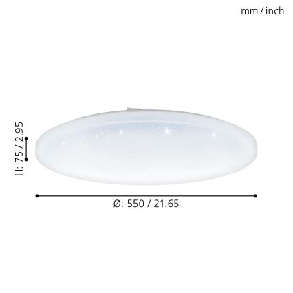 Eglo - LED Stropné svietidlo LED/49,5W/230V