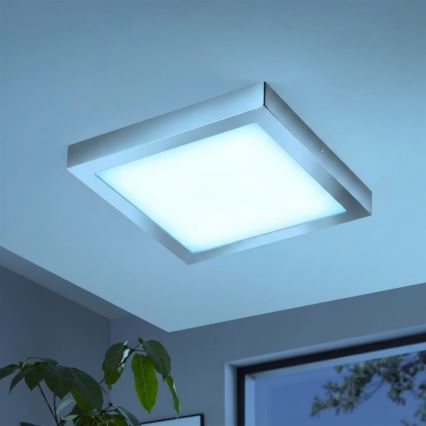 Eglo - LED RGBW stmievateľné stropné svietidlo FUEVA-C LED/21W/230V Bluetooth IP44 30x30 cm