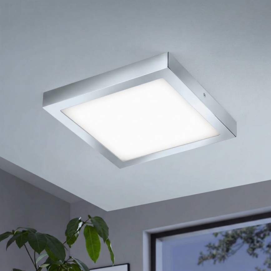 Eglo - LED RGBW stmievateľné stropné svietidlo FUEVA-C LED/21W/230V Bluetooth IP44 30x30 cm