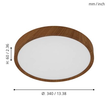 Eglo - LED Stropné svietidlo LED/14,6W/230V
