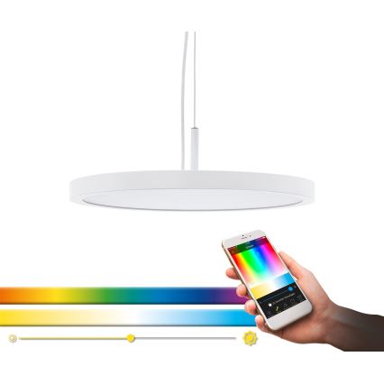 Eglo - LED RGB Stmievateľný luster na lanku CERIGNOLA-C LED/21W/230V + diaľkové ovládanie