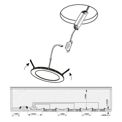 Eglo - SADA 3x LED Kúpeľňové podhľadové svietidlo FUEVA 1xLED/2,8W/230V IP44 lesklý chróm
