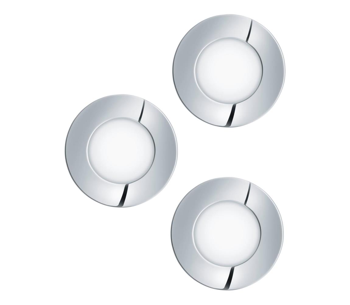 Eglo 98635 - SADA 3x LED kúpeľňových svietidiel FUEVA LED/2,8W/230V IP44 chróm 98635