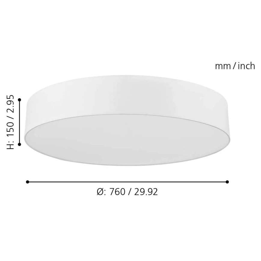 Eglo - LED RGB Stmievateľné stropné svietidlo ROMAO-C LED/42W/230V + diaľkové ovládanie