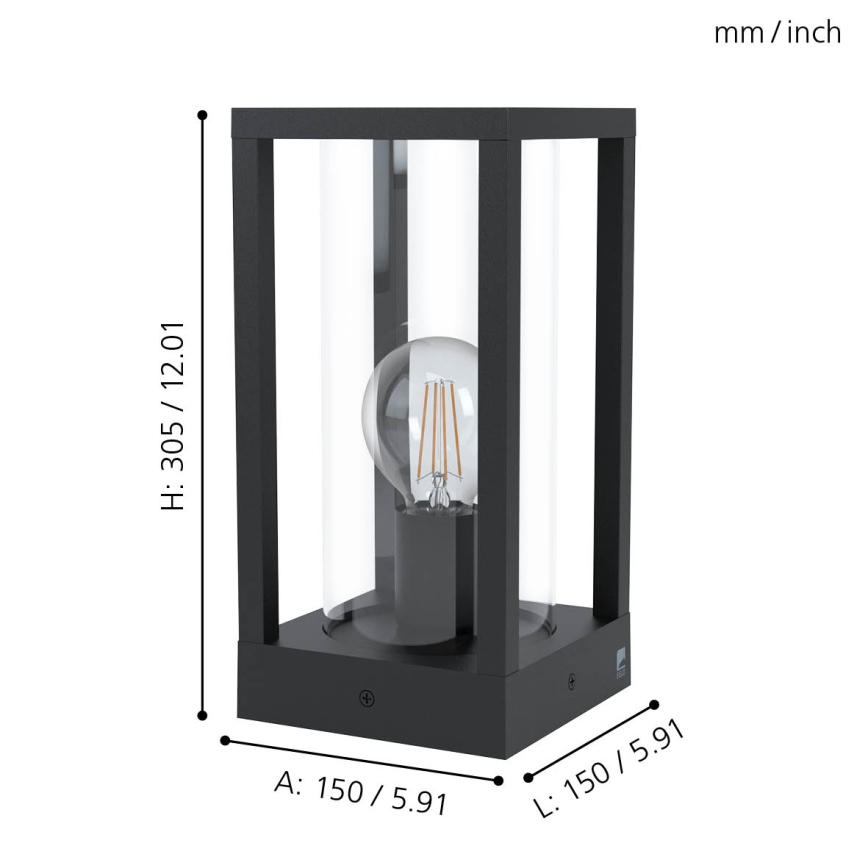 Eglo - Vonkajšia lampa 1xE27/40W/230V IP54