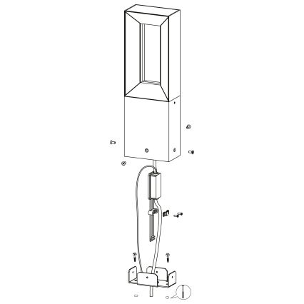 Eglo - LED Vonkajšia lampa 2xLED/5W/230V IP44 34 cm