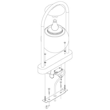 Eglo - Vonkajšia lampa 1xE27/28W/230V IP44