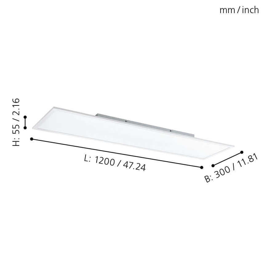 Eglo - LED RGBW Stmievateľné stropné svietidlo LED/32,5W/230V 2700-6500K 120x30 cm + diaľkové ovládanie
