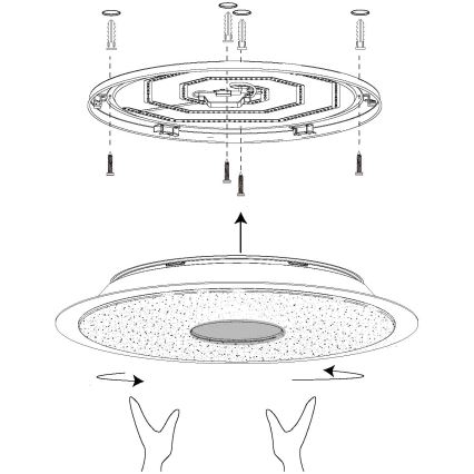 Eglo - LED RGB Stmievateľné stropné svietidlo LANCIANO-C LED/53W/230V + diaľkové ovládanie