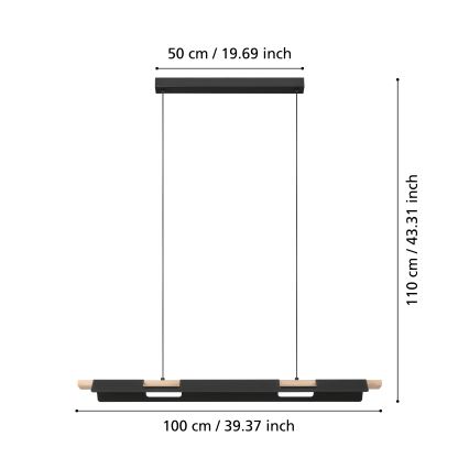 Eglo -  LED Stmievateľný luster na lanku LED/27W/230V ZigBee