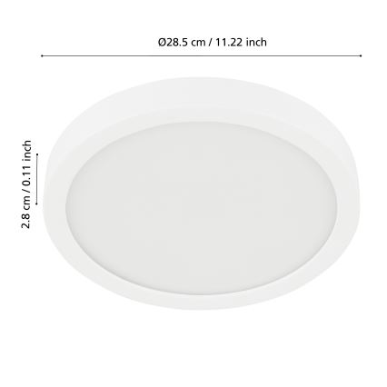 Eglo - LED Stmievateľné kúpeľňové stropné svietidlo LED/19,5W/230V 2700-6500K IP44 ZigBee