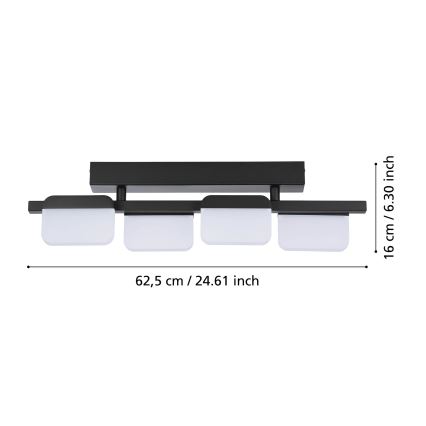 Eglo 98874 - LED stmievateľný prisadený luster ERVIDEL 4×LED/4,5 W/230 V